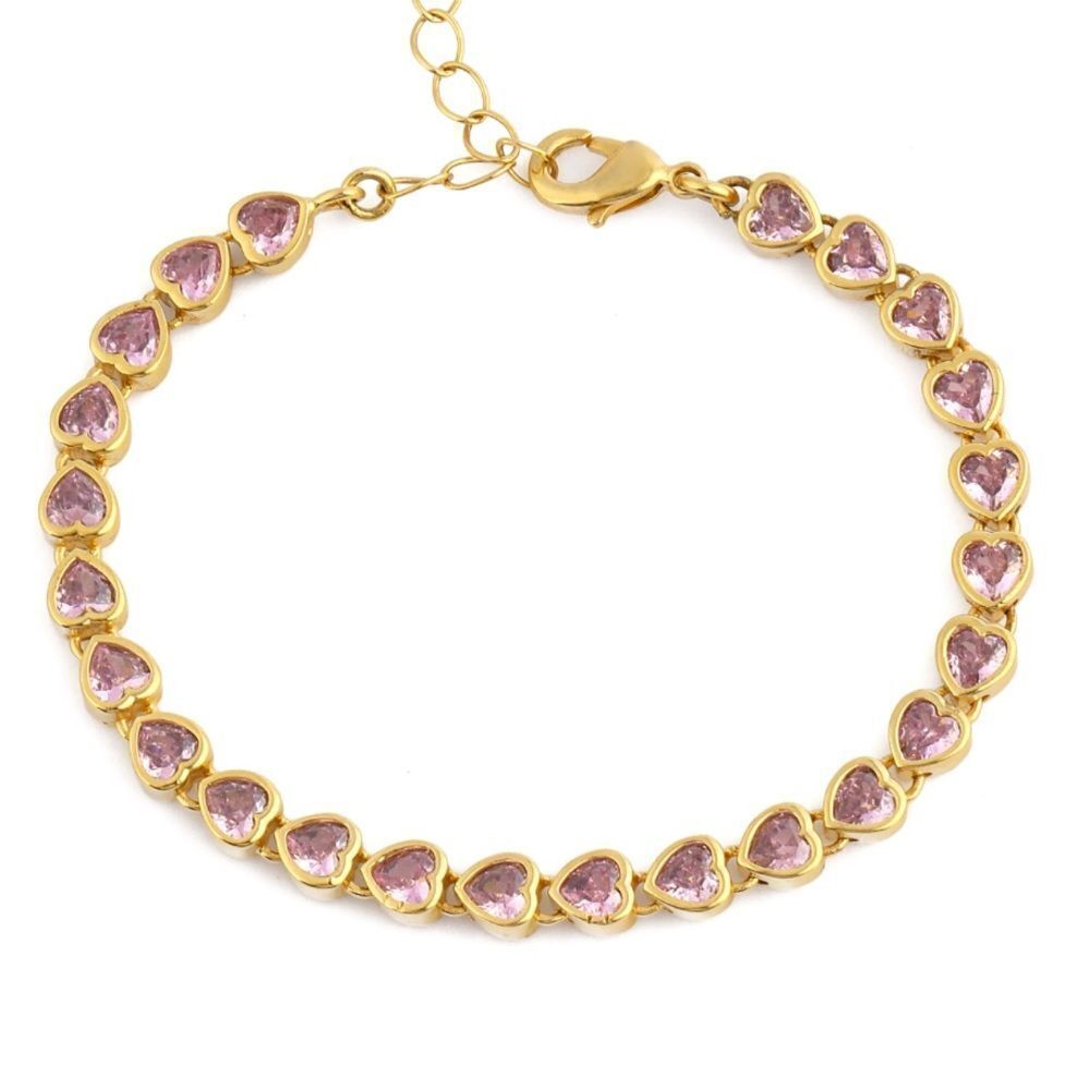 Heart tennis bracelet N636